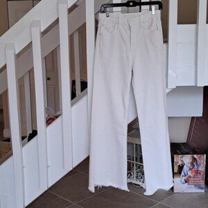Mother Jeans TOMCAT Roller Chew White Almost Innocent sz27 Chewed hem/pocket
